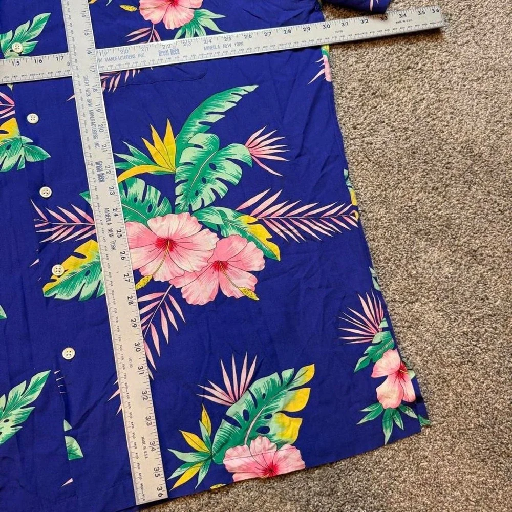 Vintage Polo Ralph Lauren Hawaiian Rayon floral button shirt size 2XL Tall